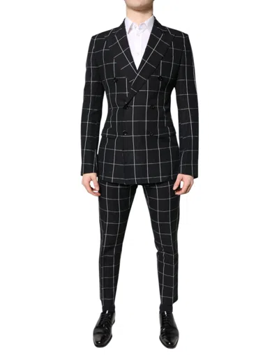 Dolce & Gabbana Black Taormina Double Breasted 2 Piece Men's Suit