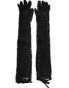 Dolce & Gabbana Black Taormina Lace Elbow Length Gloves In Black