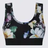 Dolce & Gabbana Top Mix Fiori F.do Nero In Black