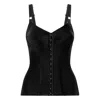 Dolce & Gabbana Satin Buttoned Fitted Top In Black