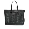 Dolce & Gabbana Leather Intreccio Shopper Bag In Black