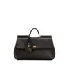 Dolce & Gabbana Black Handbag With Padlock Detail And Adjustable And Removable Shoulder Strap In Leather Woman In Black