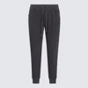 Dolce & Gabbana Black Track Pants With Logo Applied On The Back In Cotton Man In Gray