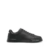 Dolce & Gabbana 'portofino' Black Low Top Sneakers With Logo Patch On The Tongue And Logo Lettering On The Side In Black