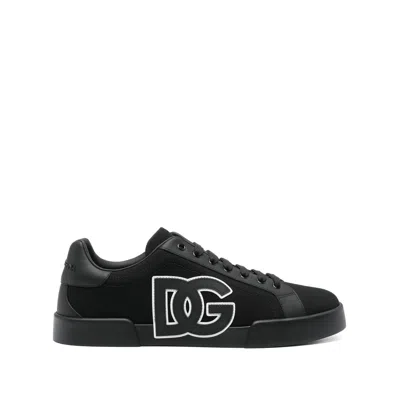 DOLCE & GABBANA DOLCE & GABBANA BLACK TRAINERS - LOW-TOPS MEN