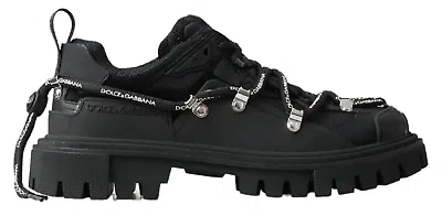 Pre-owned Dolce & Gabbana Trekking-inspired Luxe Sneaker Boots In Black