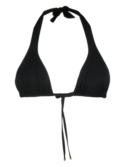 Dolce & Gabbana Tied Triangle Bikini Top In Blue