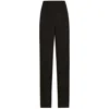 Dolce & Gabbana High-waisted Wide-leg Trousers In Black