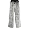 Dolce & Gabbana Faux-fur Tailored-cut Trousers In Gray