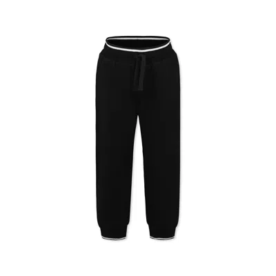 Dolce & Gabbana Black Trousers For Kids With Logo