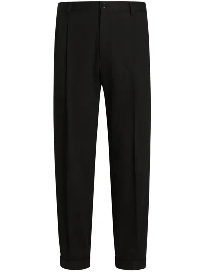 Dolce & Gabbana Black Trousers With Concealed Fly