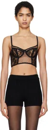 Dolce & Gabbana Black Tulle & Lace Camisole In N0000 Nero