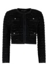 Dolce & Gabbana Sequin-embellished Tweed Jacket In Nero