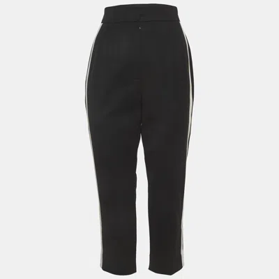 Pre-owned Dolce & Gabbana Black Twill Side Striped Trouser S