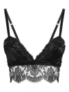Dolce & Gabbana Dolce&gabbana Black Bralette Top In Silk Satin And Lace In Black