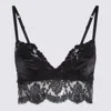 Dolce & Gabbana Stretch Satin Bra Lace Detailing