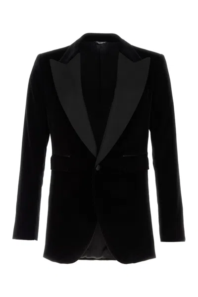 DOLCE & GABBANA BLACK VELVET BLAZER