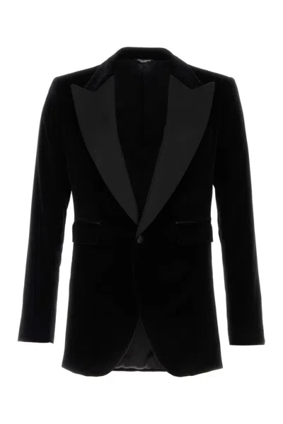 DOLCE & GABBANA BLACK VELVET BLAZER
