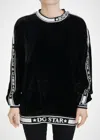 Dolce & Gabbana Black And White Dg Star Sweater In Mixed Silk In Black