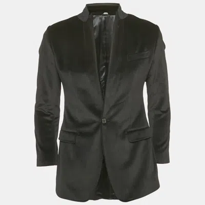 Pre-owned Dolce & Gabbana Black Velvet Single Breasted Martini Blazer S