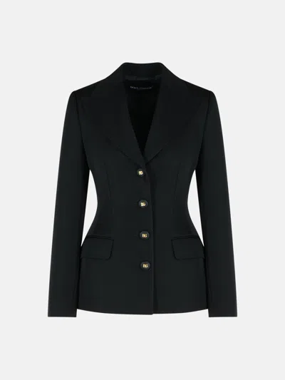Dolce & Gabbana Black Virgin Wool Blazer