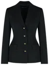 Dolce & Gabbana Black Virgin Wool Blazer In Black
