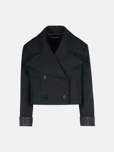 Dolce & Gabbana Black Virgin Wool Blend Jacket