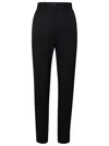 DOLCE & GABBANA DOLCE & GABBANA BLACK VIRGIN WOOL BLEND TROUSERS