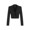 Dolce & Gabbana Short Wool Crepe Jacket In Black