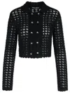 Dolce & Gabbana Wool Jacket Scalloped Edges Button Detailing In Black