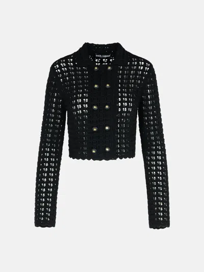 Dolce & Gabbana Black Virgin Wool Jacket