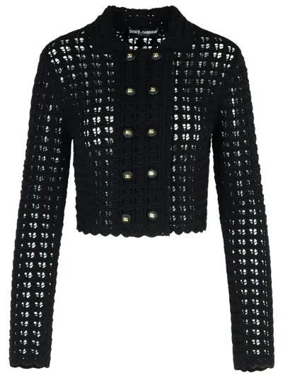 DOLCE & GABBANA DOLCE & GABBANA BLACK VIRGIN WOOL JACKET