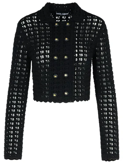 DOLCE & GABBANA BLACK VIRGIN WOOL JACKET