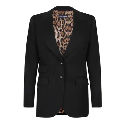 Dolce & Gabbana Black Virgin Wool Jackets
