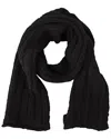Dolce & Gabbana Black Virgin Wool Knitted Unisex Warmer Shawl Scarf