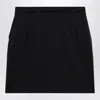 Dolce & Gabbana High-waist Virgin Wool Mini Skirt In Black
