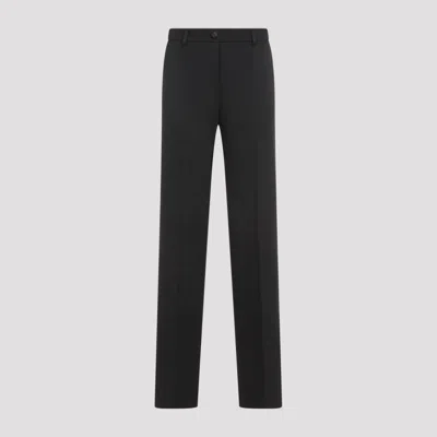 DOLCE & GABBANA BLACK VIRGIN WOOL PANTS
