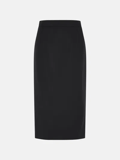 Dolce & Gabbana Black Virgin Wool Skirt
