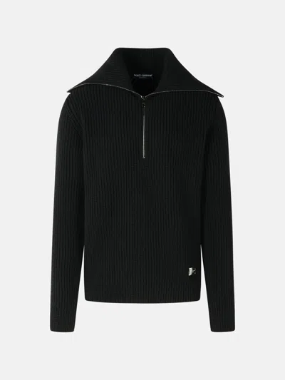 Dolce & Gabbana Black Virgin Wool Sweater