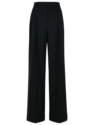 Dolce & Gabbana Black Virgin Wool Trousers Women