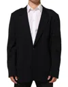 Dolce & Gabbana Black Viscose 2 Buttons Suit Jacket Blazer In Black