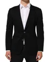 Dolce & Gabbana Black Viscose 2 Buttons Suit Jacket Blazer In Black