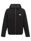 Dolce & Gabbana Black Logo Patch Jacket In Black