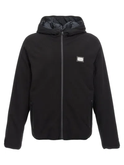 DOLCE & GABBANA DOLCE & GABBANA BLACK VISCOSE BLEND JACKET