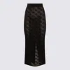 Dolce & Gabbana Stretchy Pencil Skirt With Monogram In Black