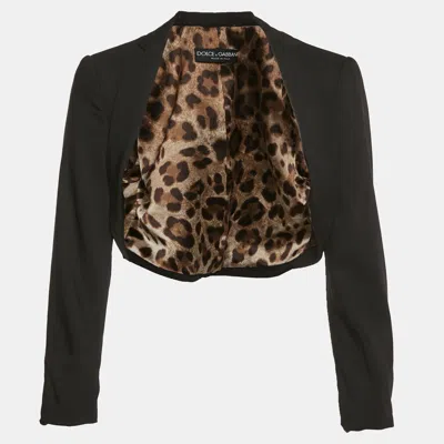 Pre-owned Dolce & Gabbana Black Viscose Bolero Jacket M