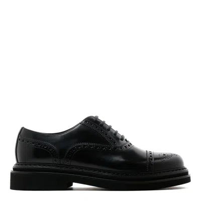 DOLCE & GABBANA DOLCE & GABBANA BLACK VISCOSE FLAT SHOES
