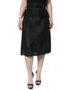 Dolce & Gabbana Black Viscose High Waist Pencil Cut Skirt