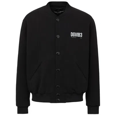Dolce & Gabbana Black Viscose Men's Jacket