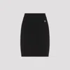 Dolce & Gabbana Milano Rib Miniskirt With Dg Logo In Black